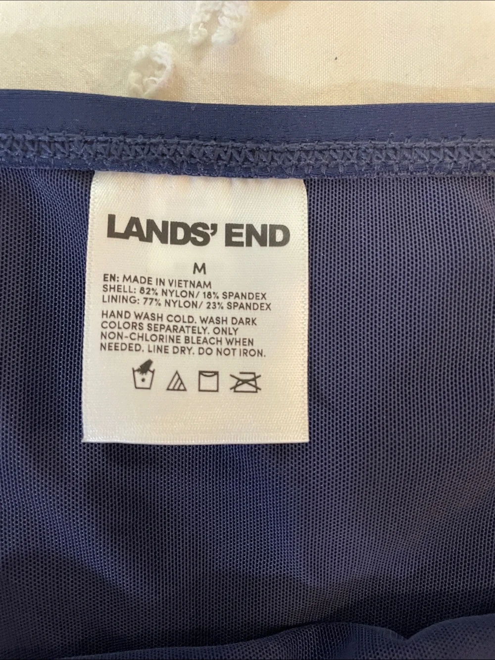 Lands' End Women's High-Waist Swim Briefs - Navy nwt